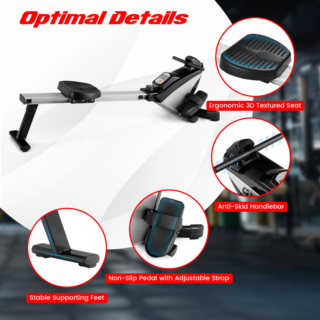 Adjustable Magnetic Resistance Folding Rowing Machine for Home Gym