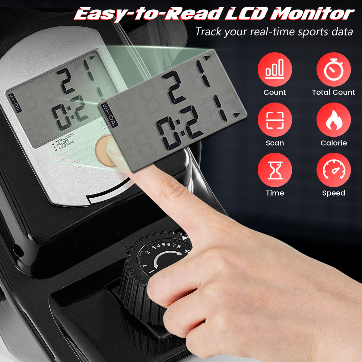 Adjustable Magnetic Resistance Folding Rowing Machine for Home Gym