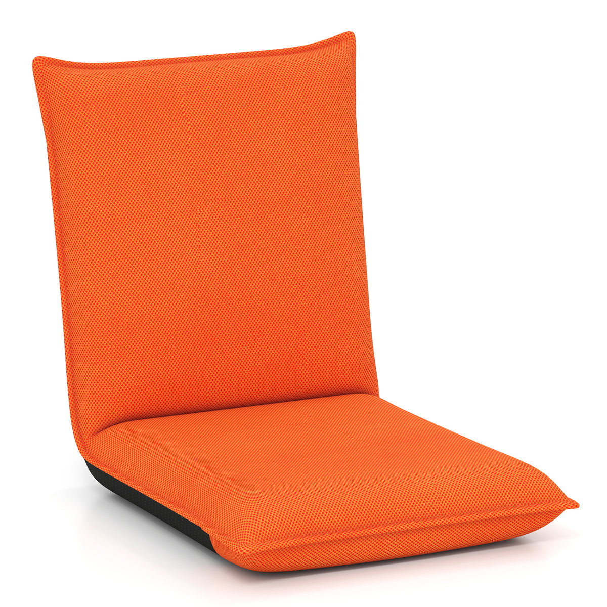 6-Position Folding Floor Chair with Padded Cushion, Orange