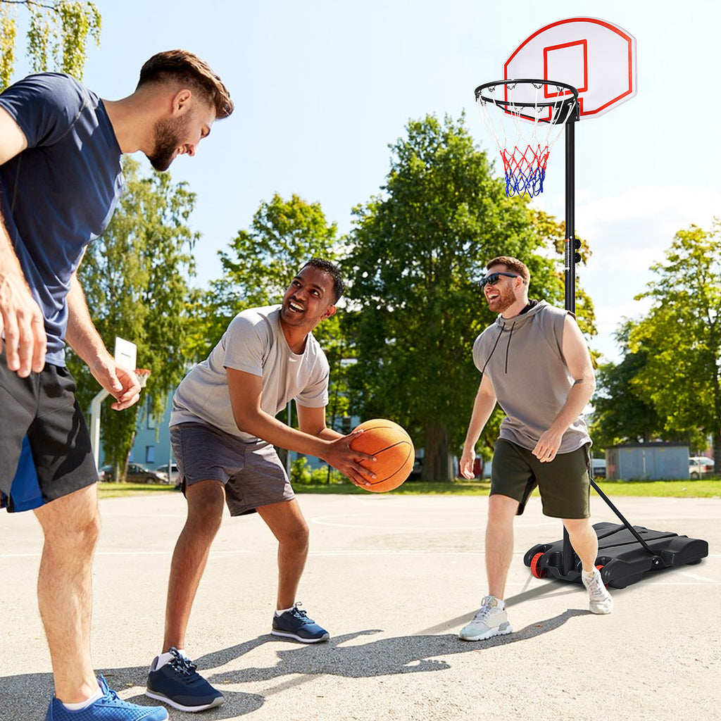 Adjustable Indoor/Outdoor Basketball Hoop System with Wheels