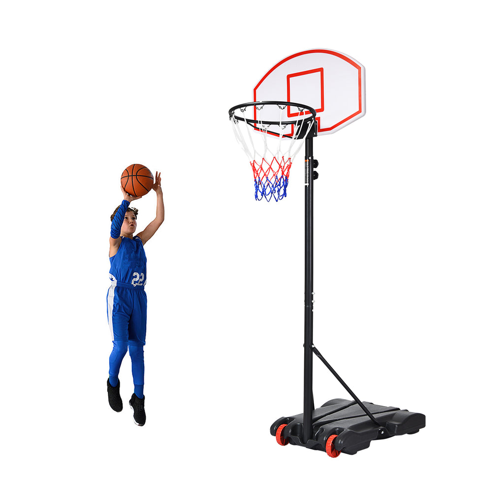 Adjustable Indoor/Outdoor Basketball Hoop System with Wheels