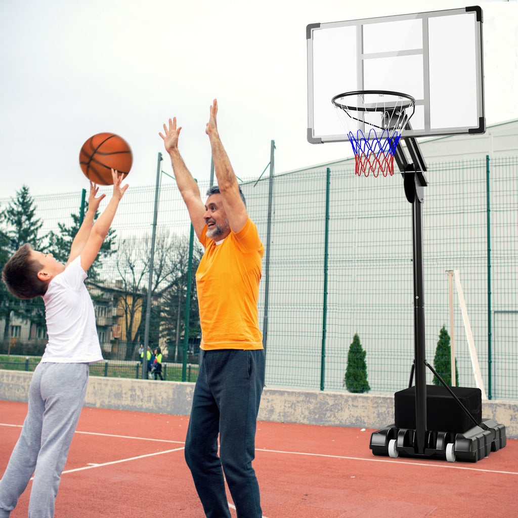 Adjustable Portable Basketball Hoop with Shatterproof Backboard - 10 Feet