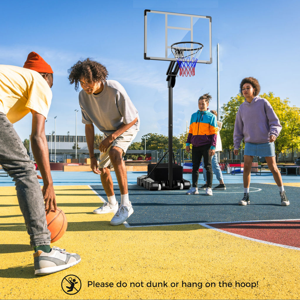 Adjustable Portable Basketball Hoop with Shatterproof Backboard - 10 Feet