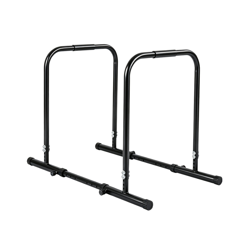 Adjustable Dip Bar Station with 660 LBS Capacity - Bilateral Locking, Black for Home Gym