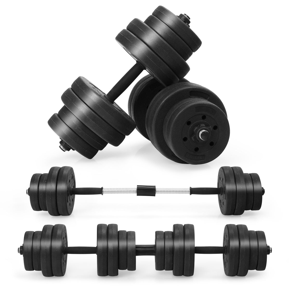 Adjustable Dumbbells 66 LBS Free Weights Set with Connectors - Home Gym Fitness Equipment