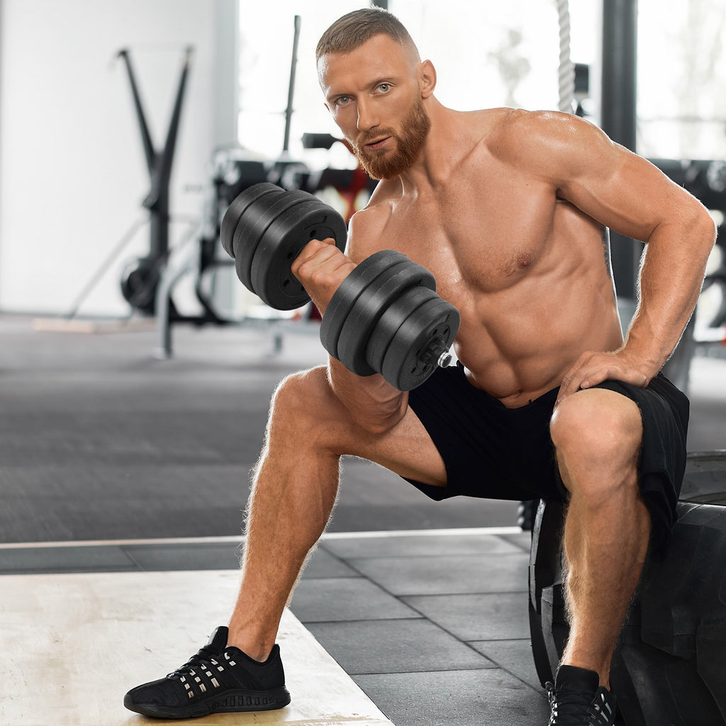 Adjustable Dumbbells 66 LBS Free Weights Set with Connectors - Home Gym Fitness Equipment