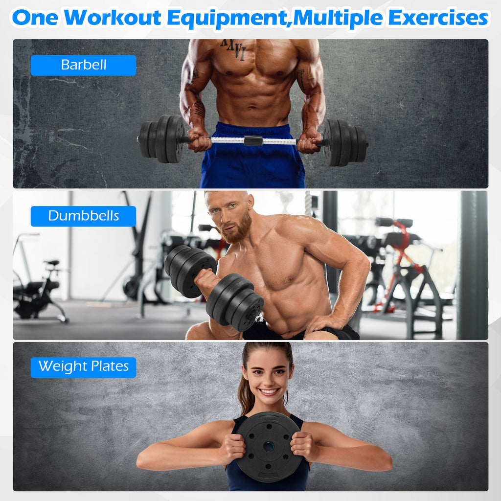 Adjustable Dumbbells 66 LBS Free Weights Set with Connectors - Home Gym Fitness Equipment
