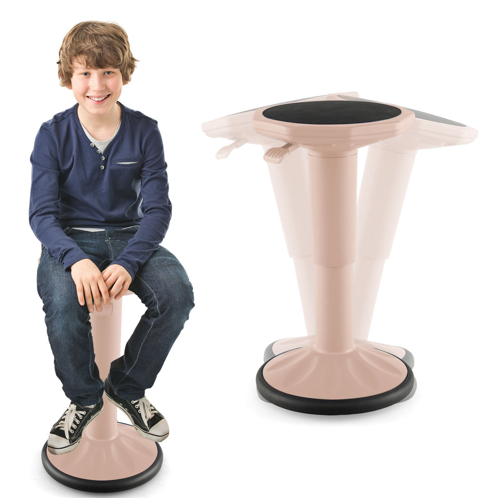 Adjustable-Height Wobble Chair Active Learning Stool for Office Stand