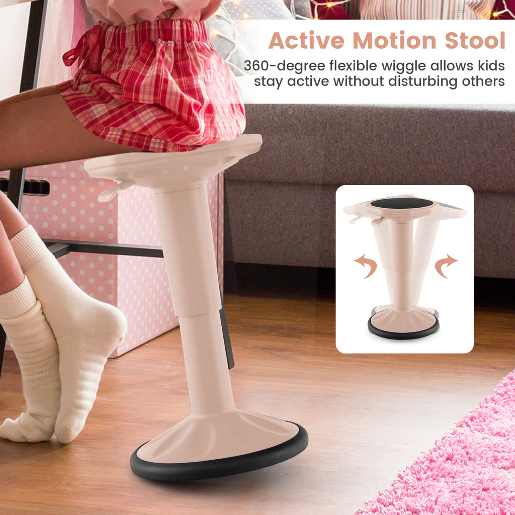 Adjustable-Height Wobble Chair Active Learning Stool for Office Stand