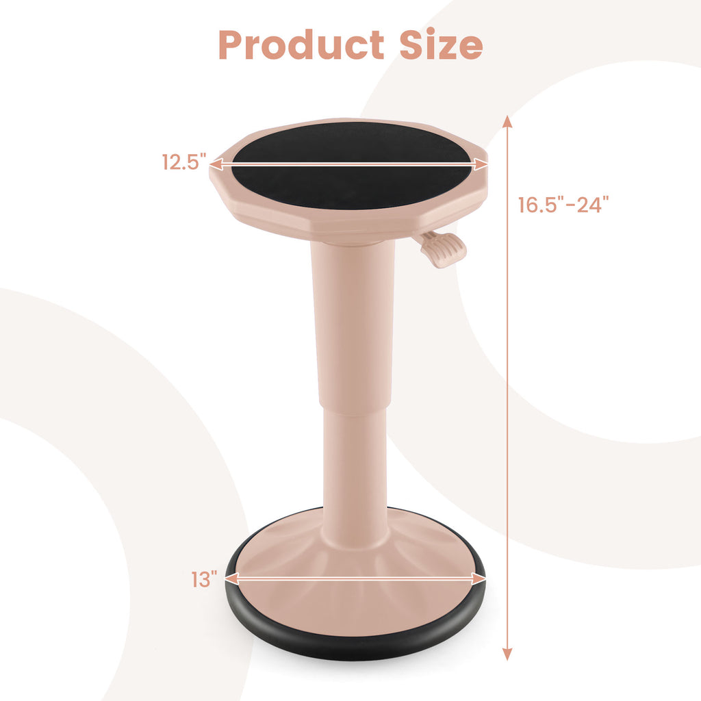 Adjustable-Height Wobble Chair Active Learning Stool for Office Stand