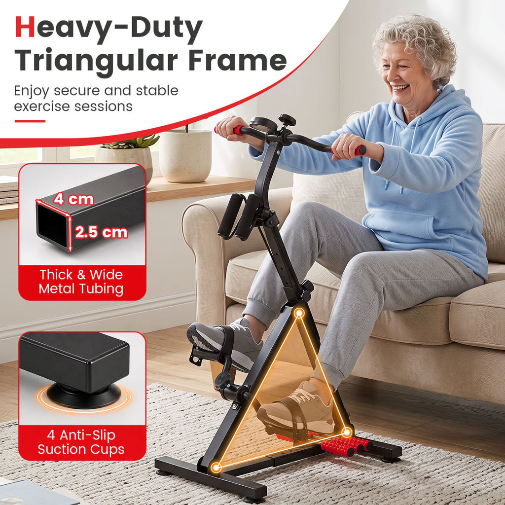 Adjustable LCD Pedal Exercise Bike with Massage - Red, Home Gym Equipment