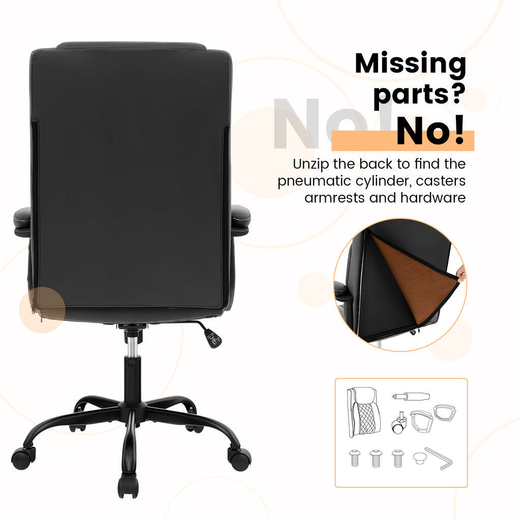 Ergonomic High Back Executive Chair with Thick Headrest Cushion
