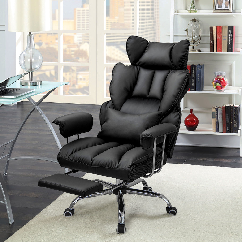 PU Leather Home Office Chair 400 lbs High Back Executive