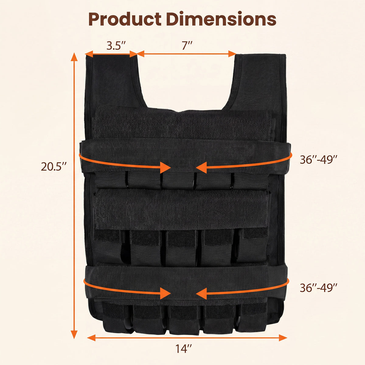 Adjustable Weighted Vest S for Men Women with Removable Iron Weights