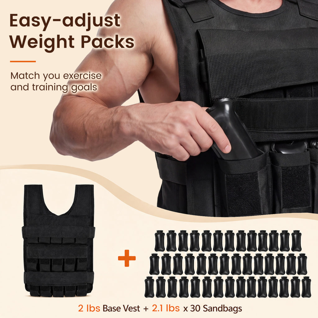 Adjustable Weighted Vest S for Men Women with Removable Iron Weights