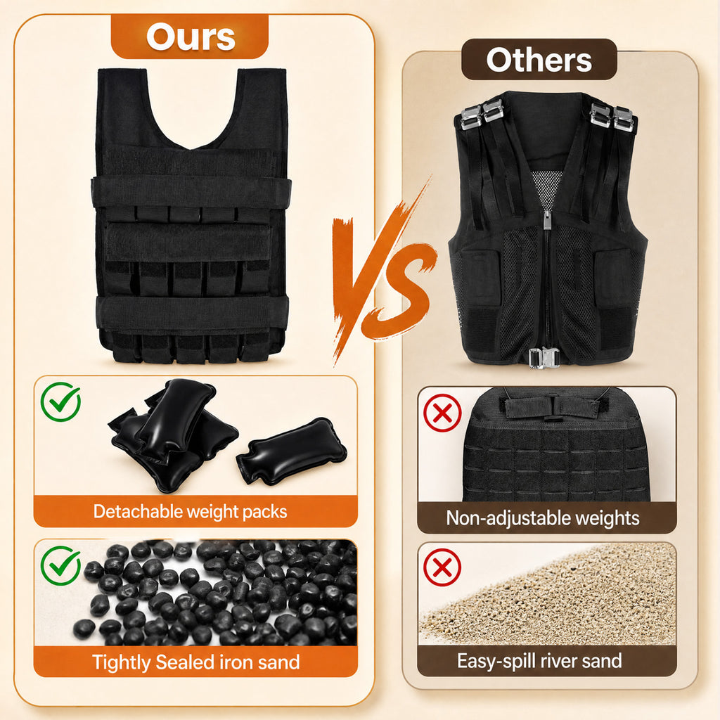 Adjustable Weighted Vest S for Men Women with Removable Iron Weights