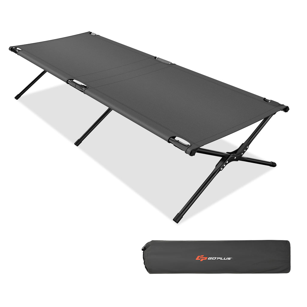 Folding Camping Cot for Adults & Kids, Gray
