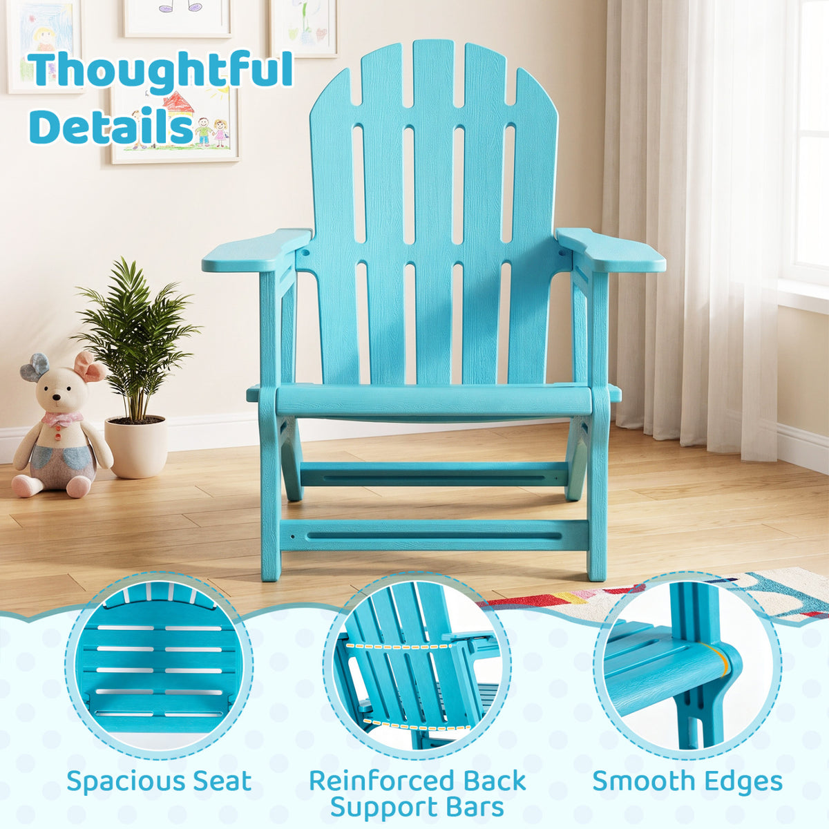 All-Weather Outdoor Kids Patio Seating with Ergonomic Design