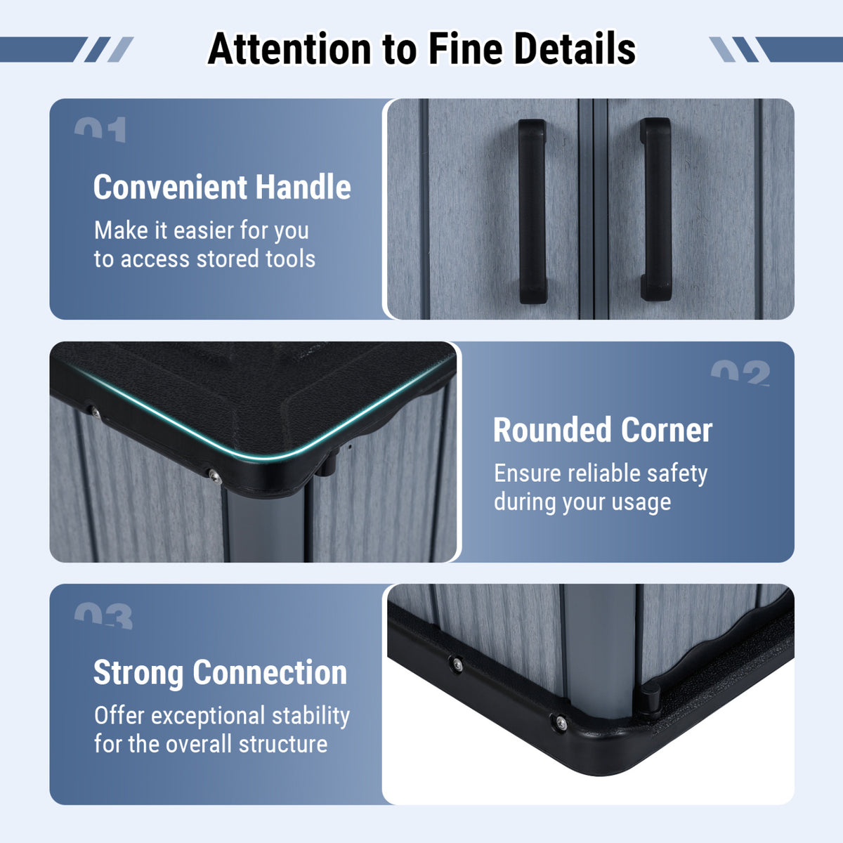 All-Weather Storage Box with Floor and Removable Shelf for Patio Lawn