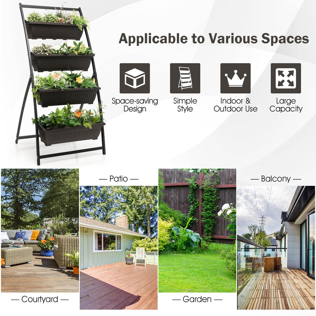 4-Tier Vertical Raised Garden Bed Planter - Variant M