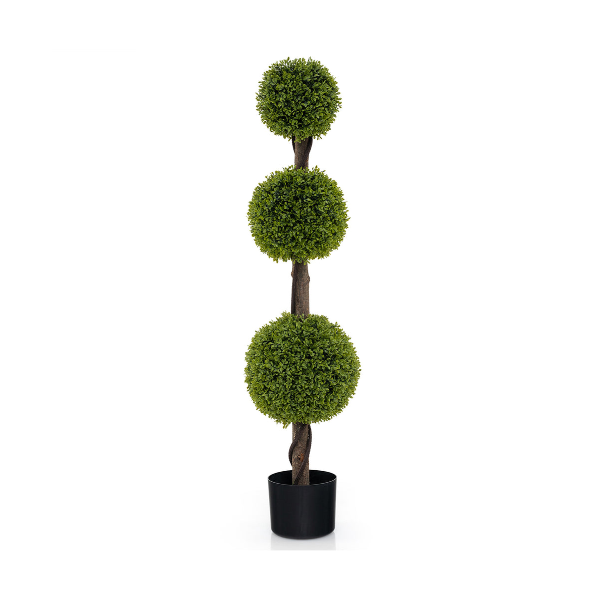 Artificial Ball-Shaped Bush Tree with Lush PE Leaves and Stable Base