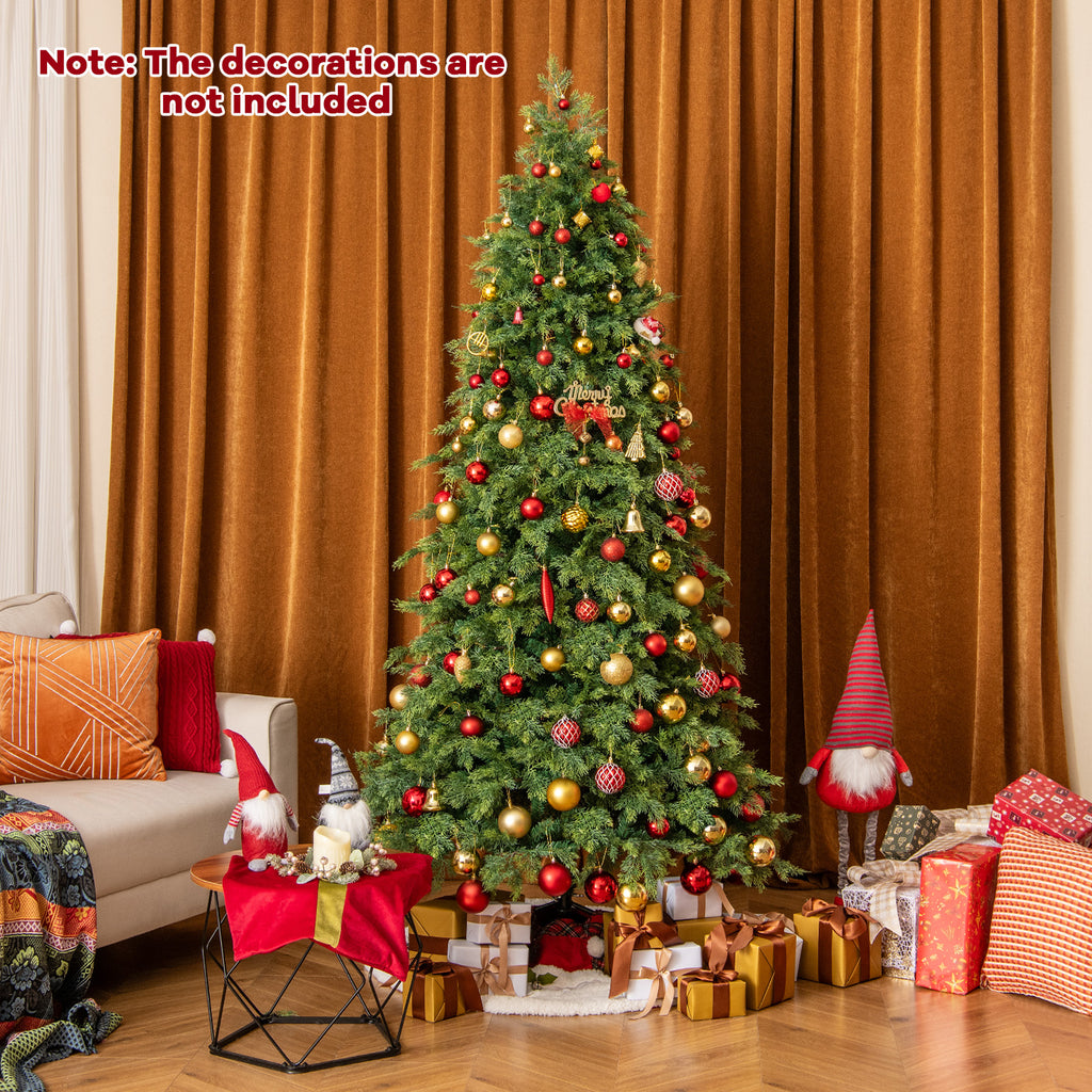 6 ft Hinged Artificial Christmas Tree Green with 721/1019 Tips Holiday Decor