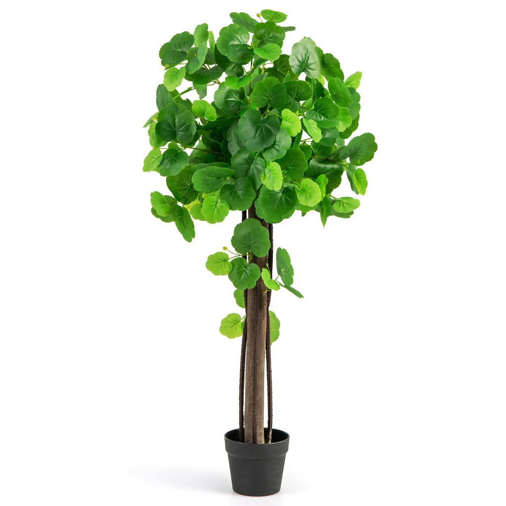 44 Inch Artificial Crabapple Tree with Adjustable Branches for Home Decor