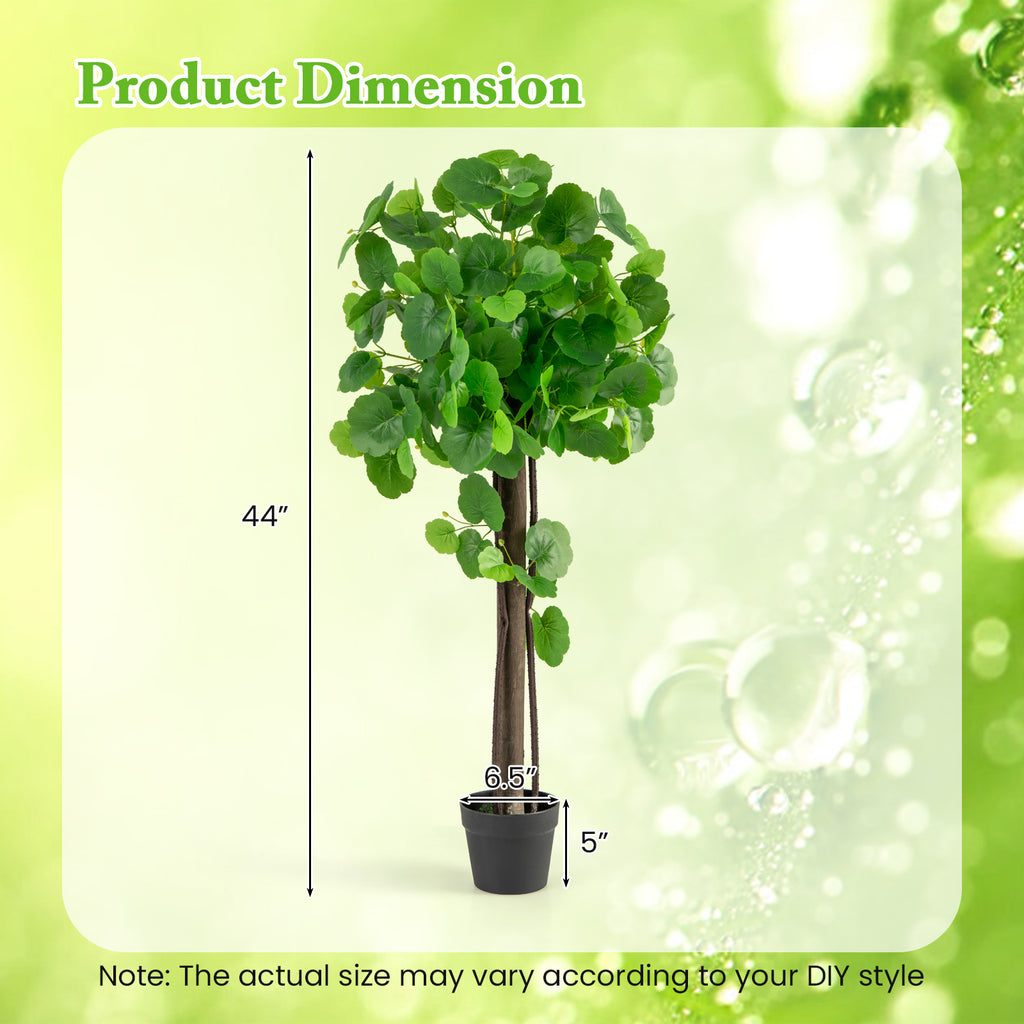 44 Inch Artificial Crabapple Tree with Adjustable Branches for Home Decor