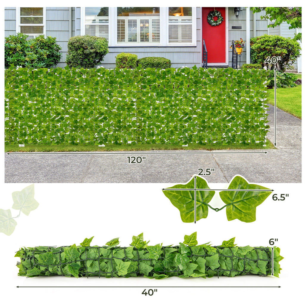Artificial Ivy Privacy Fence Cover - Faux Green Vines for Garden & Indoor