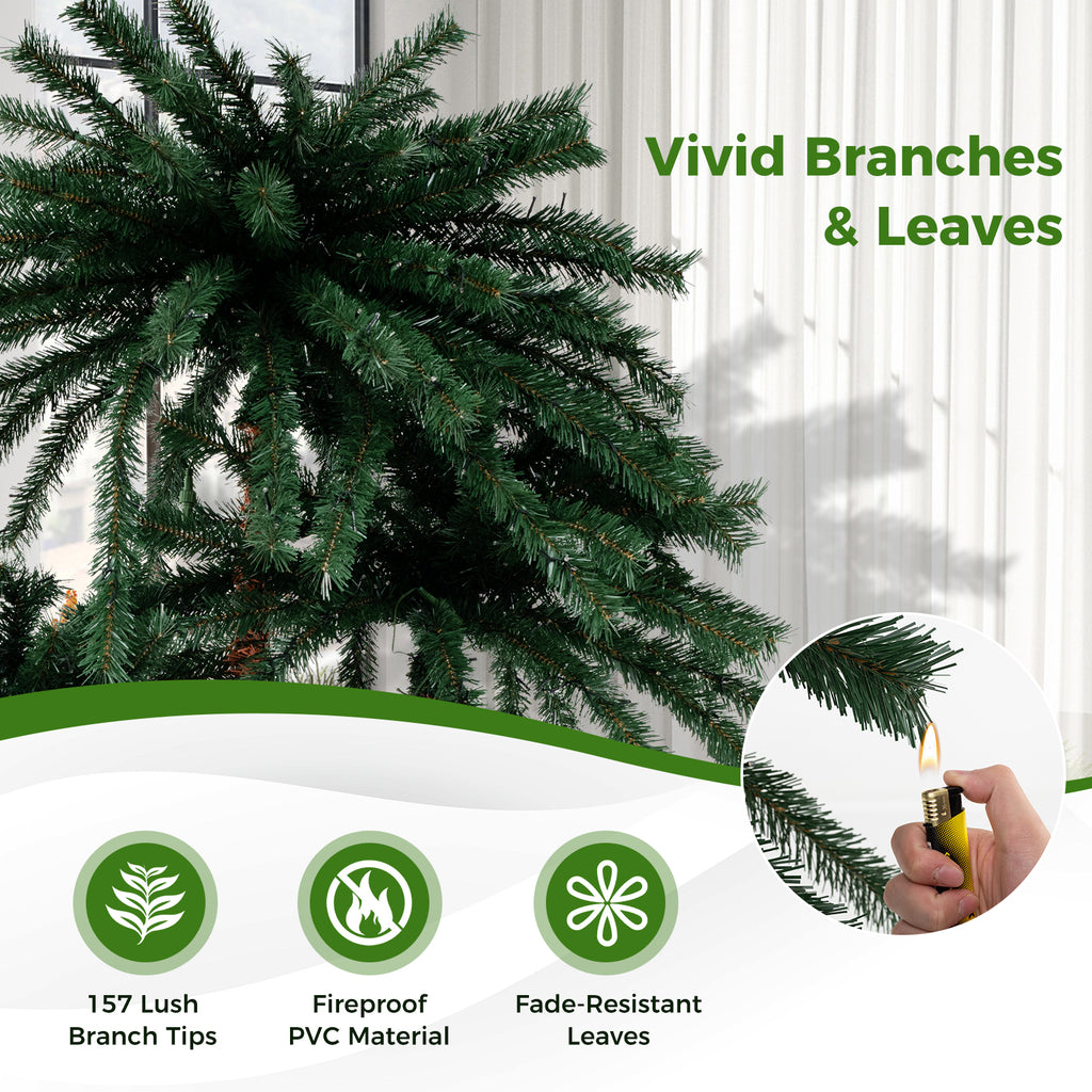 Artificial Lighted Palm Tree with Metal Base - 157 Branch Tips, 930 Warm White LEDs - Variation of This Listing
