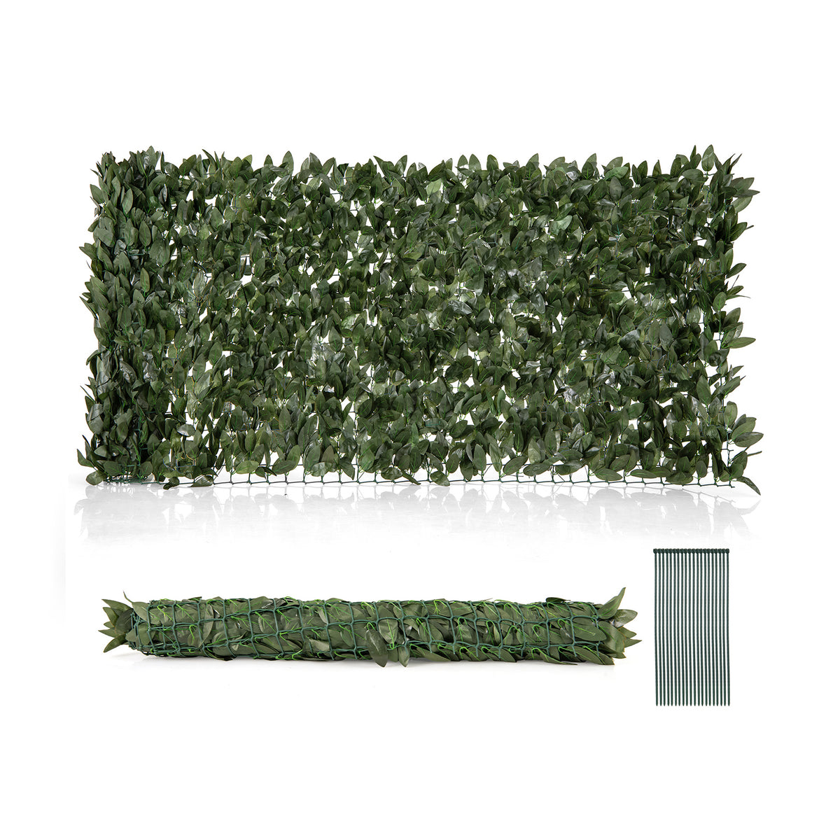 Artificial Ivy Privacy Fence 120x40 Inch Faux Leaf Hedge for Garden & Indoor Use - Foldable & Long-Lasting
