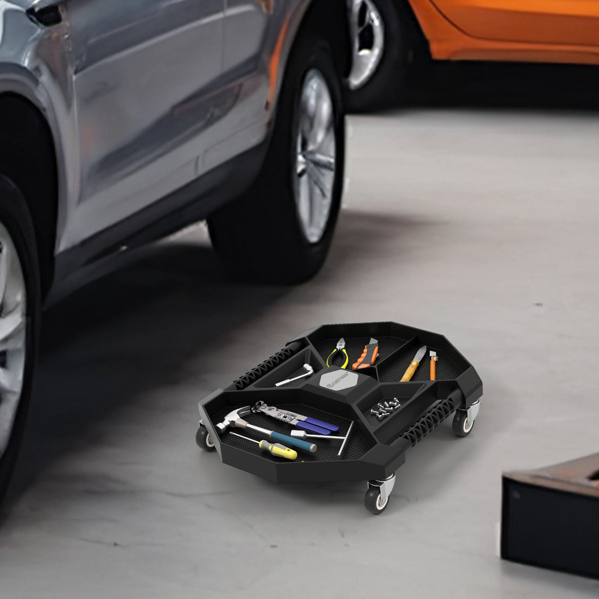 Automotive Rolling Tool Creeper with Swivel Casters - Black