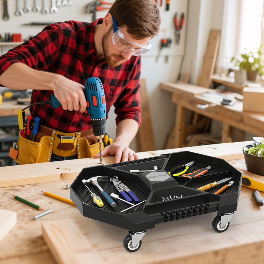 Automotive Rolling Tool Creeper with Swivel Casters - Black