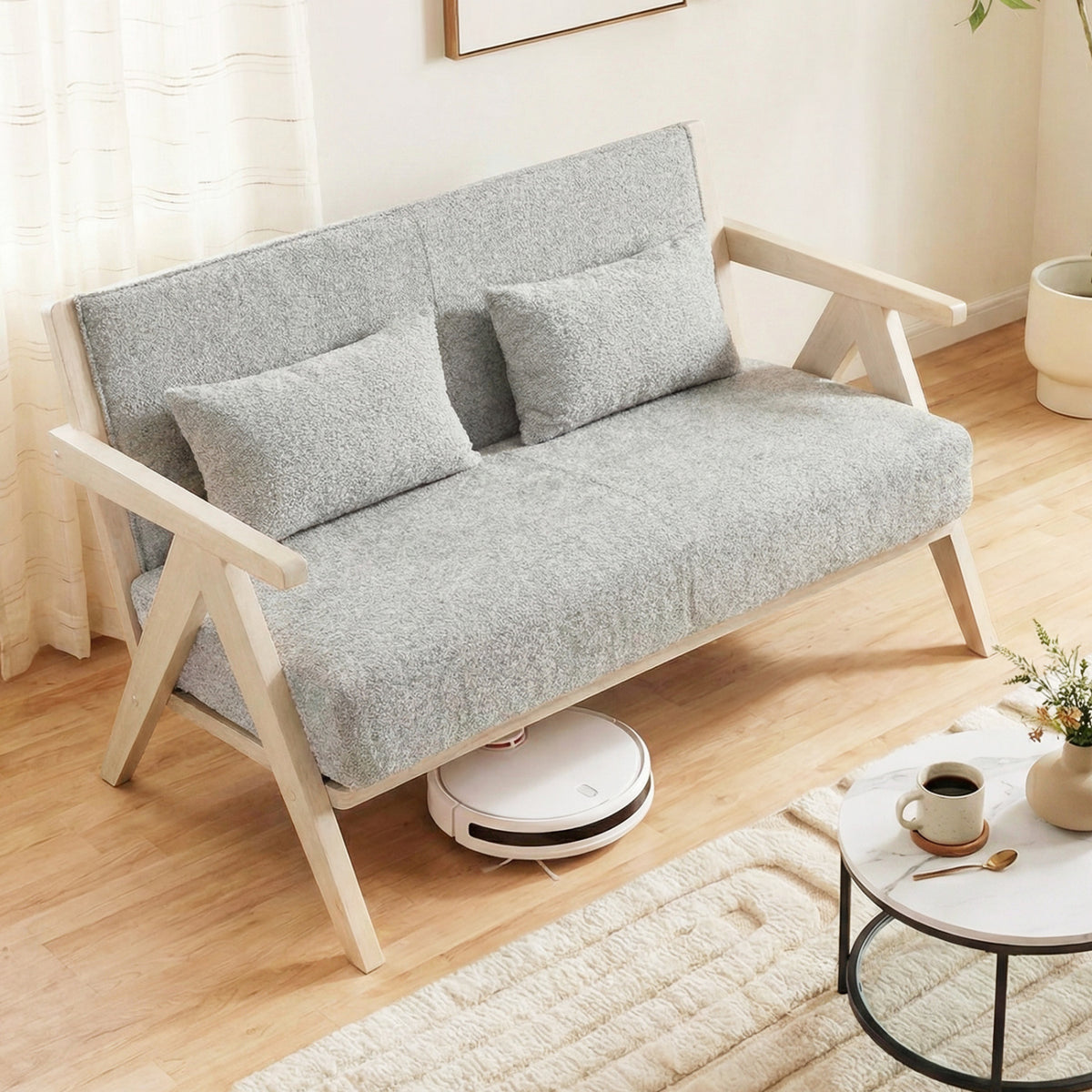 Loveseat Sofa for Small Spaces, Brown