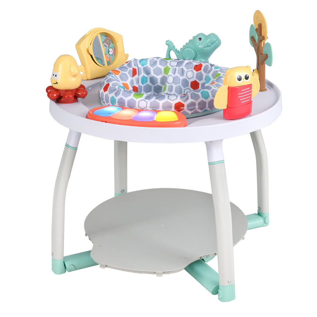 5-in-1 Baby Activity Center Bounce Seat with Removable Toys - White Variation