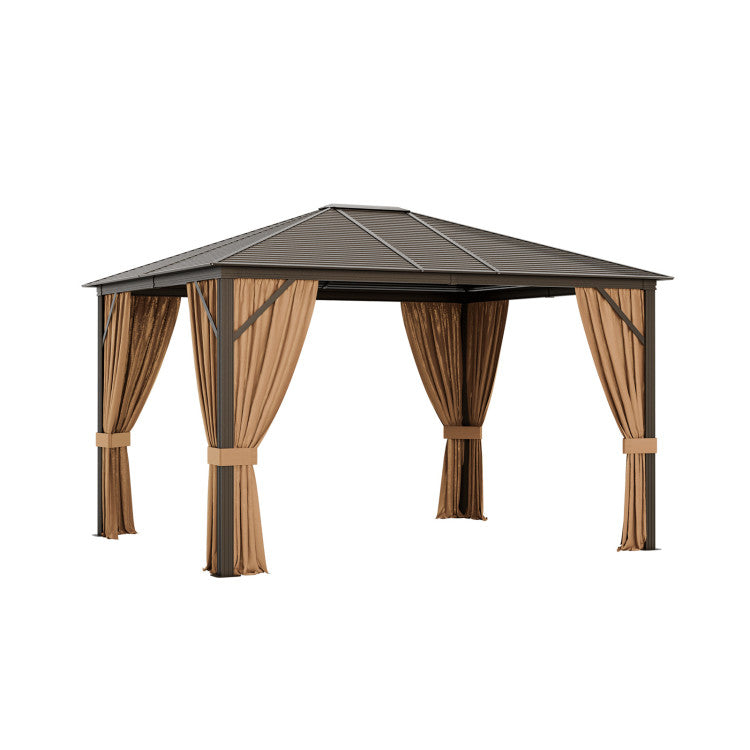 Backyard Retreat Pro Set: All-Weather Gazebo and Dining Combo for