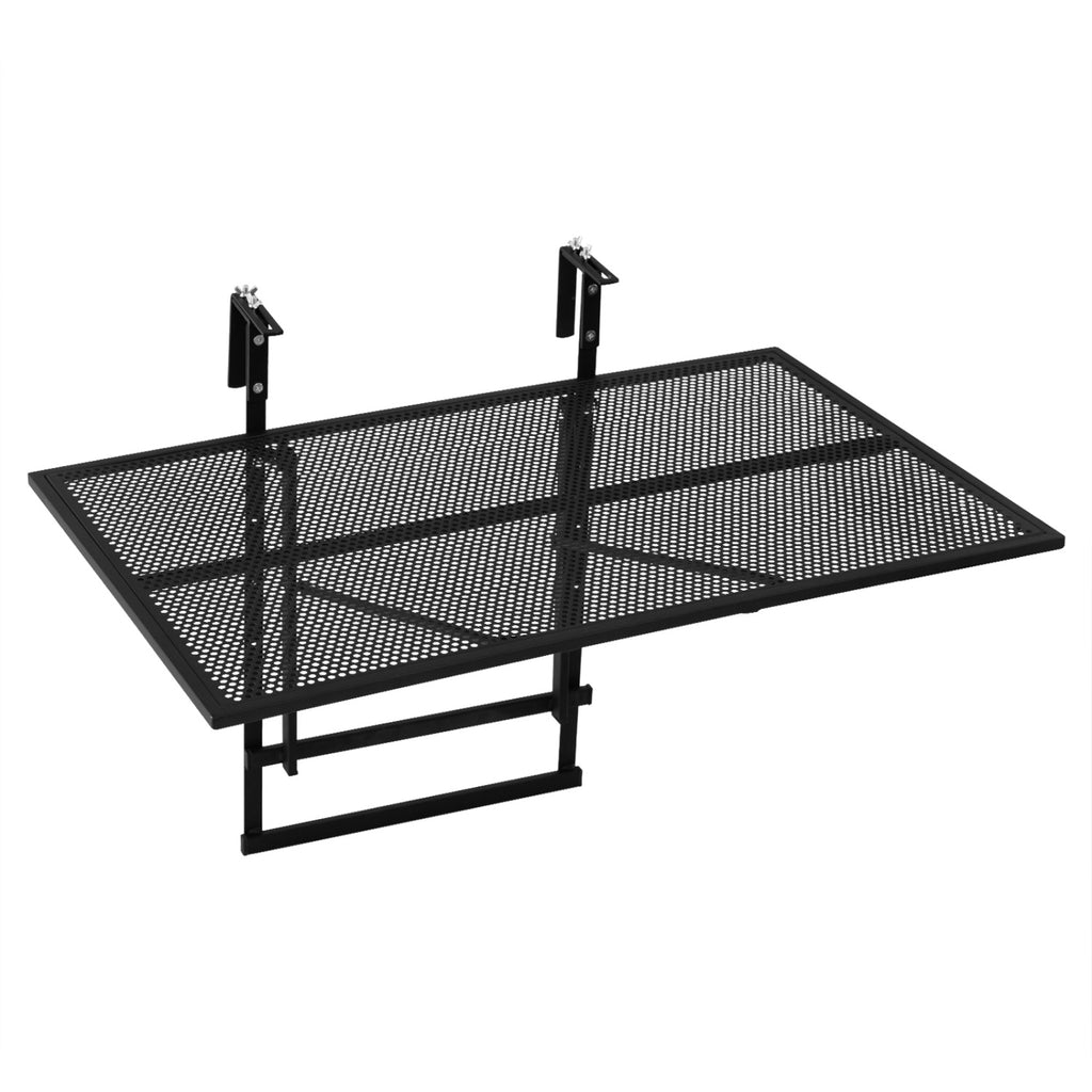 31.5" Large Metal Folding Bar Table - 5-Position Adjustable Height