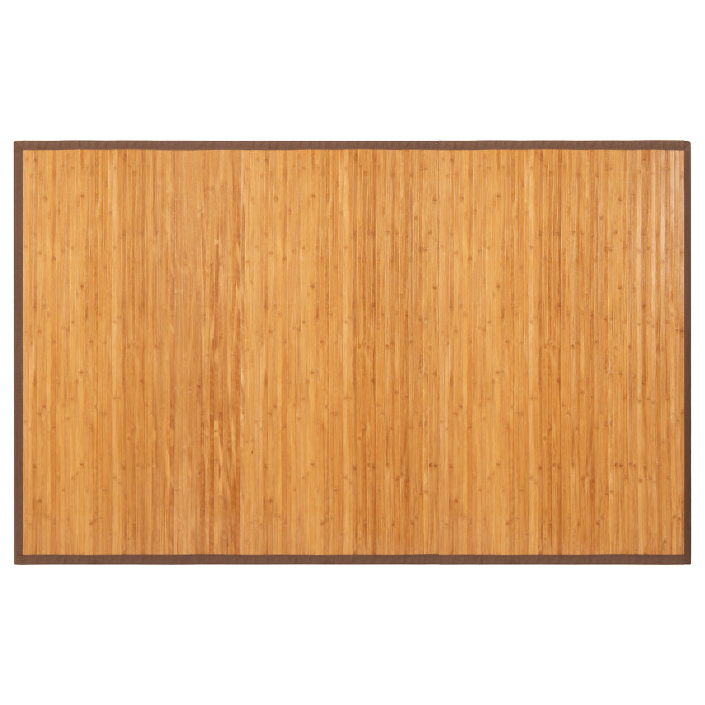 Large Bamboo Floor Mat 5x8 Feet with Anti-Slip Backing for Living Room & Bedroom
