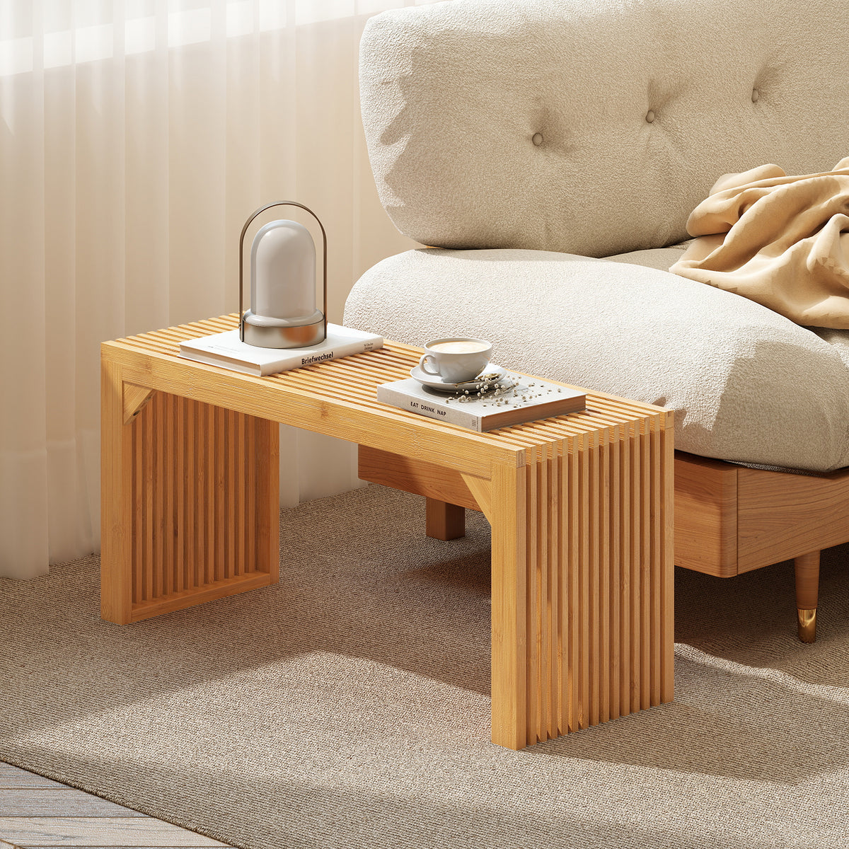 36" Bamboo Dining Bench - Natural Wood, Entryway Seating