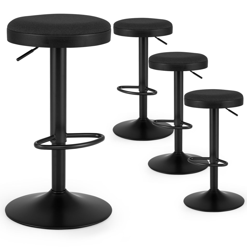 Kitchen Bar Stools Set of 2, Black - Adjustable Height