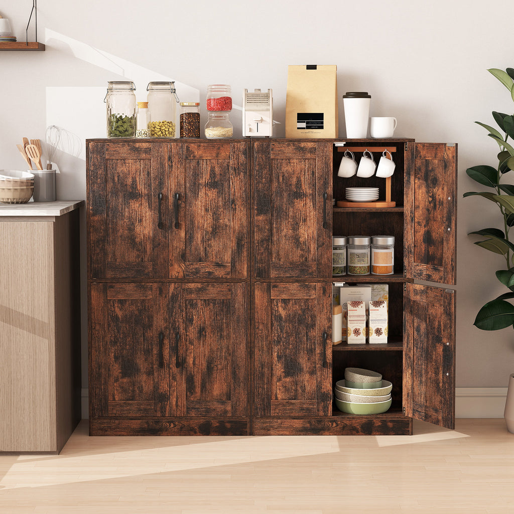 Bathroom Cabinet 43.5 inch Storage with Doors and Adjustable Shelves
