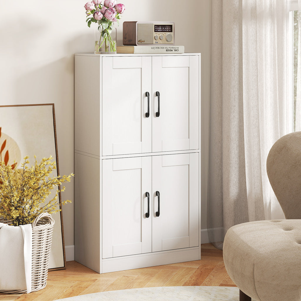 Bathroom Cabinet 43.5 inch Storage with Doors and Adjustable Shelves