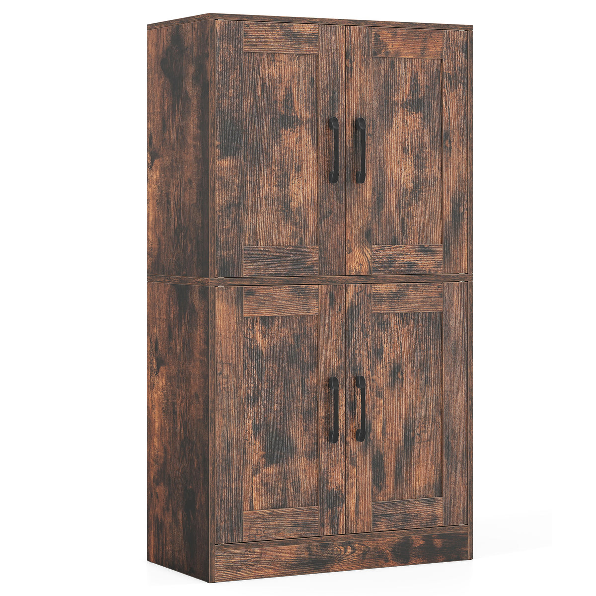 Bathroom Cabinet 43.5 inch Storage with Doors and Adjustable Shelves