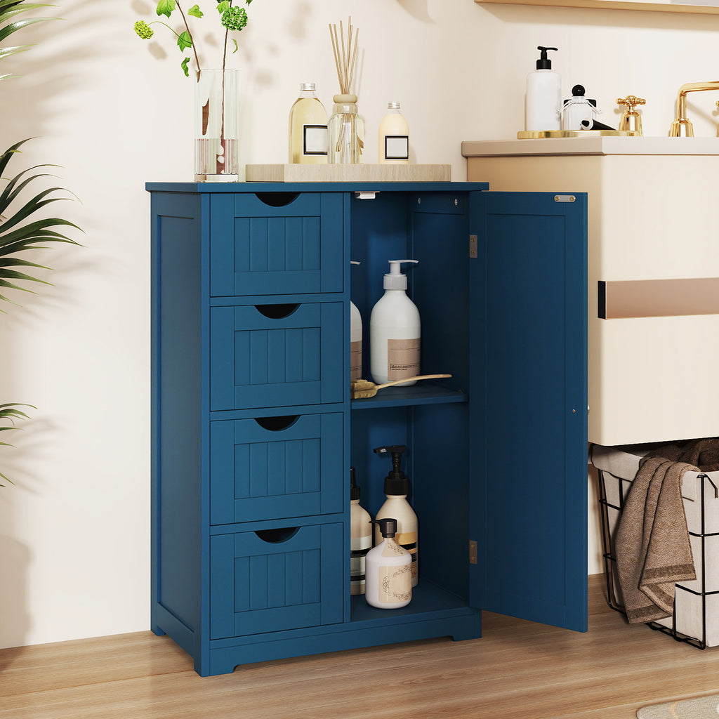 Bathroom Cabinet Set - 3 Pieces, Prussian Blue