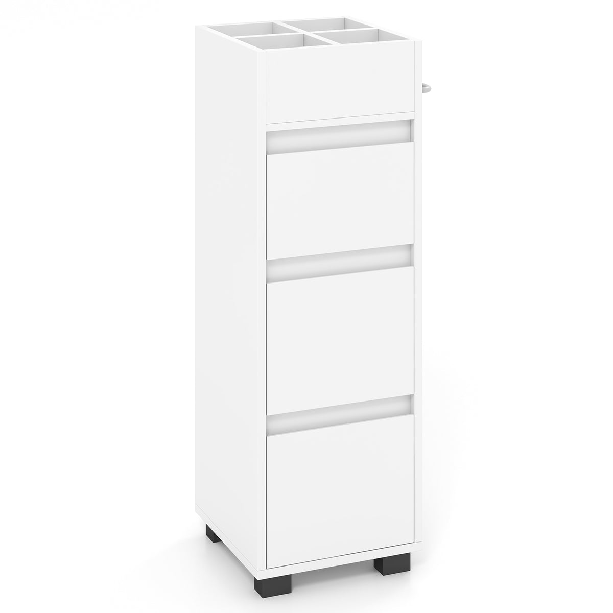 Bathroom Freestanding Storage Cabinet with Single Glass Door
