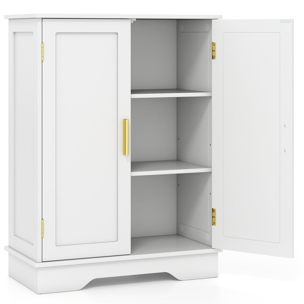 Bathroom Floor Storage Cabinet 31.5 Inch - 2 Door Gray