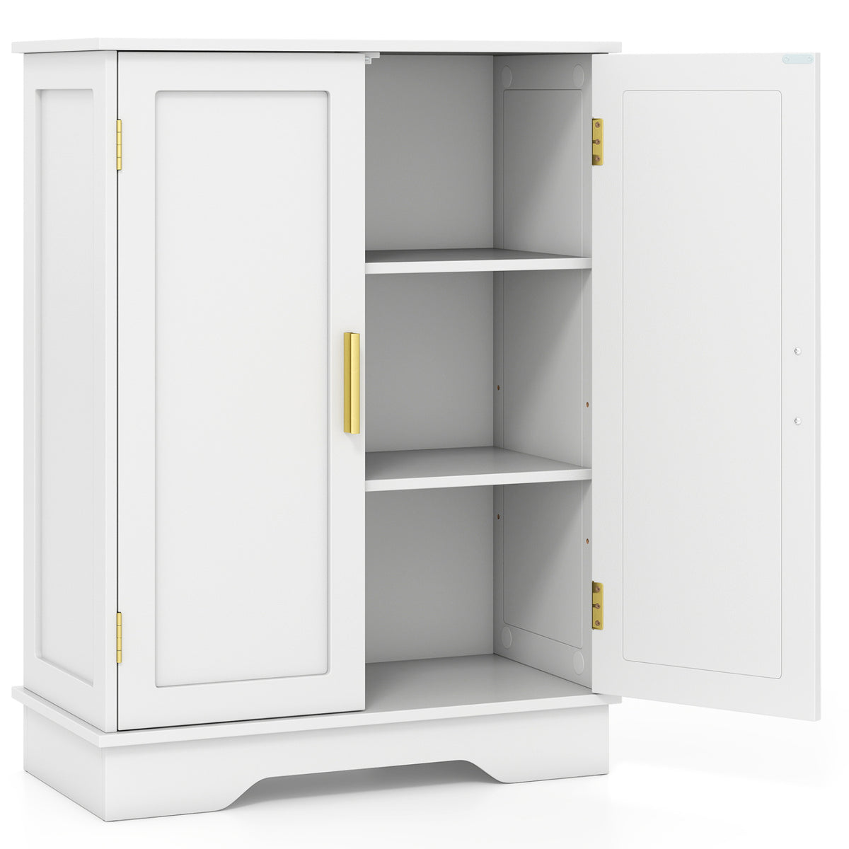 Bathroom Floor Storage Cabinet 31.5 Inch - 2 Door Gray