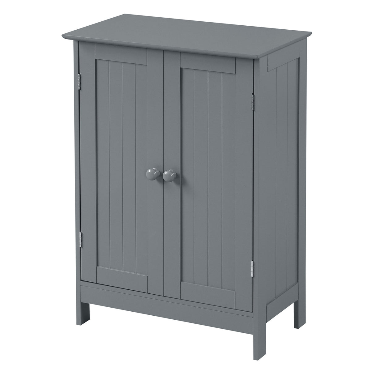 2-Door Bathroom Cabinet with Adjustable Shelf, 34.5-Inch H, Gray