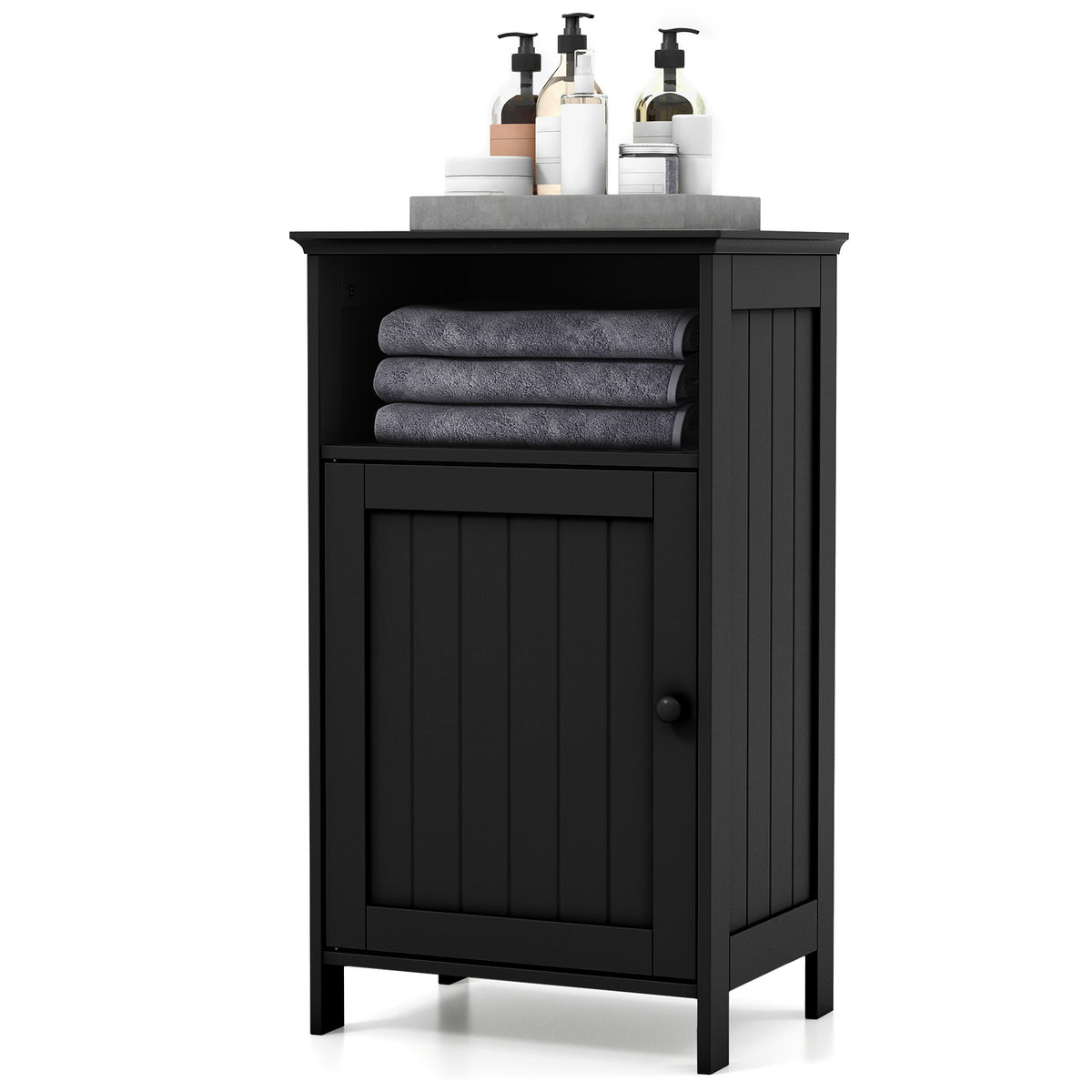 Bathroom Freestanding Floor Storage Cabinet with Adjustable Shelf