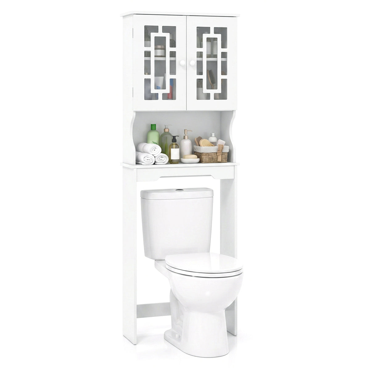Bathroom Spacesaver Organizer with Adjustable Shelf
